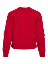 Vila Bubble Knit Cardigan- Jester Red